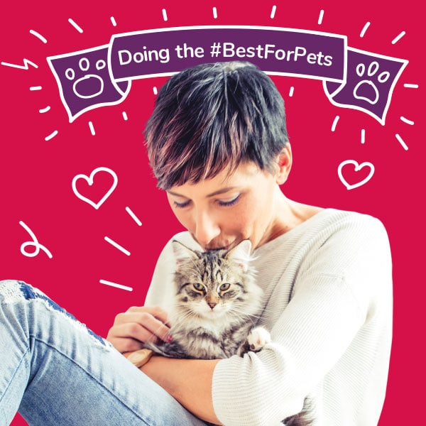 Woman and her cat - Doing the #BestForPets